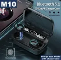 M10 TWS Wireless Earbuds Bluetooth Earphone HiFi Touch Control LED Digital Display With Microphone And Power Bank. 