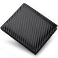 New Carbon Fiber Short Wallet Men's Card Bag Integrated Zipper Change Bag Holder. 