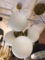 Luxury White Glass Ball Chandelier Post-modern Simple Nordic Italian Dining Bedroom Spherical Molecular Pendant Light. 