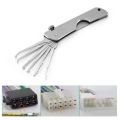 Compact Lock Picking Set Key Replacement Versatile Automotive Pick Hook Convenient 6 In 1 Mini Hooks Remover Kit Car Repair Tool.