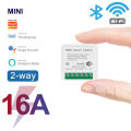 16A Mini Wifi DIY Light Switches Module 2-way Control Work With Tuya Smart Life Alexa Alice Home.