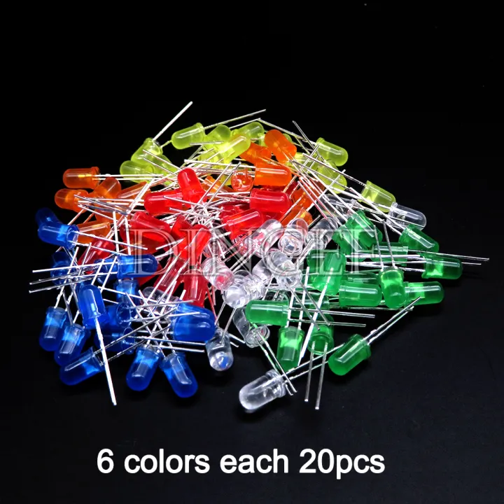 100PCS%203mm%205mm%20LED%20Diode%20F3%20F5%20Assorted%20Kit%20White%20Green%20Red%20Blue%20Yellow%20Orange%20Pink%20White%20DIY%20Light%20Emitting%20LED%20Diode%20Connector%20-%20Image%206