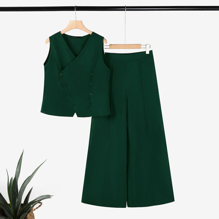 Summer%20Pants%20Sets%20ZANZEA%20Office%20Women%20Oufits%20Elegant%20Sleeveless%20Vests%20Tops%20Wide%20Leg%20Trousers%20Suits%202PCS%20Solid%20OL%20Work%20Tracksuit%20-%20Image%202