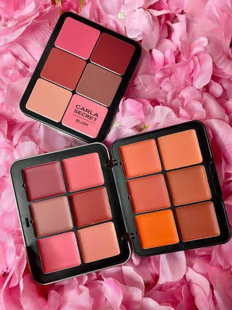 Carla secret creamy matte 2 in 1  lip and blush palette highly pigmented