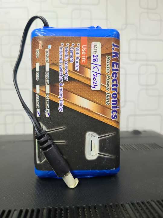 Router Power bank 12 Volt 12 Volt fiber router power bank Ups power bank Router Huawei Router Tp-link D-link Ptcl  Tenda Huawei Router 12 volt Net device power bank With Free Branded Charger