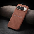 Luxury Solid Color Matte Leather Wallet Card Slot Skin Texture Phone Case For Google Pixel 9 Pro XL 8 8A Pro Bumper Back Cover.