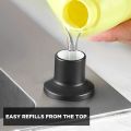 sink soap dispenser black color for kitchen elegant and modern design life hack product. 