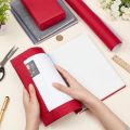 47.25x15.75 Inch Dark Red Book Binding Cloth Bookcover Fabric Surface with Paper Backed Nylon Fabric for Book Binding.