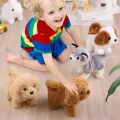 Realistic Plush Simulation Smart Dog Children Toy Can Walking And Call Electric Plush Robot Pet Dog Toddler Christmas Gift. 