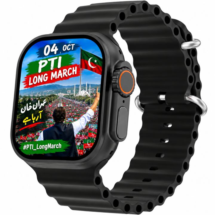 PTA Approved S8 Max Ultra SIM Smart Watch | 1.99" Display | 24 Sports Modes | Bluetooth Calling | Waterproof | Metal Body + Silicone Strap
