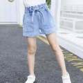 Girls denim pants Korean wide leg pants. 