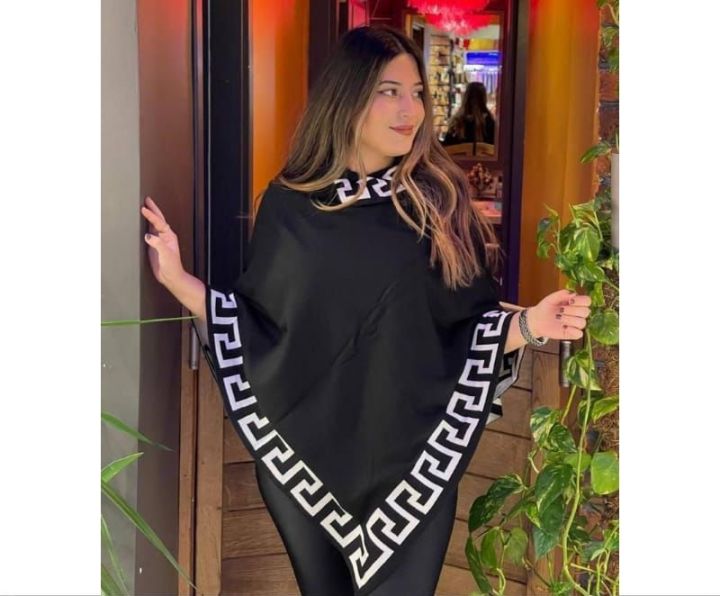 Turtleneck Long Cloak Shawl Poncho