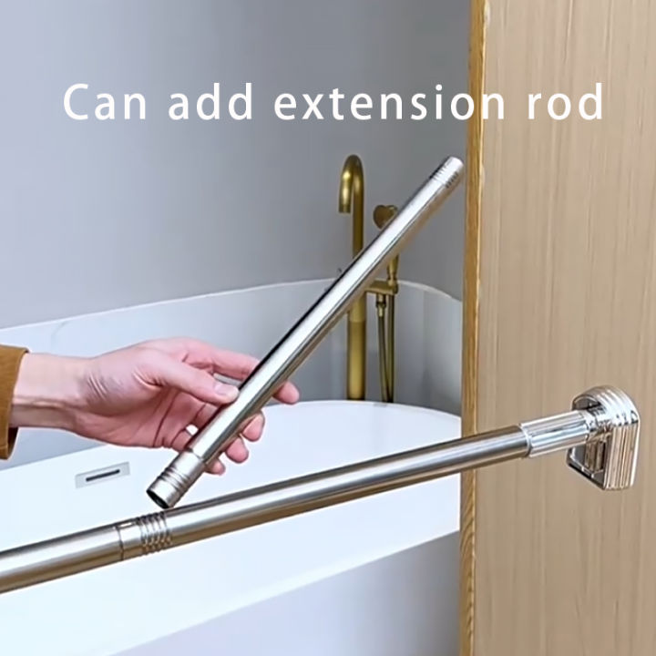Silvery%20Adjustable%20Stainless%20Steel%20Shower%20Curtain%20Rod%20Clothes%20Drying%20Rack%20No-Drill%20Telescopic%20Pole%20for%20Laundry%20Room%20Bathroom%20-%20Image%206