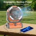 Camping Fan 20000mAh Rechargeable Portable Wireless Camping Ceiling Fan with Light and Remote Outdoor Camping Circulator Fans. 