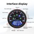 0~12000RPM Universal Motorcycle Speedometer Digital LCD Display Speed MPH km/h Tachometer Fuel Level Meter for Honda Yamaha. 