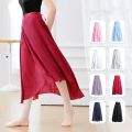 Chiffon Ballet Tutu Dance Skirt Dance Skate Wrap Scarf Gymnastics Ballerina Lyrical Long Ballet Skirt Ballet Dance Dress Women.