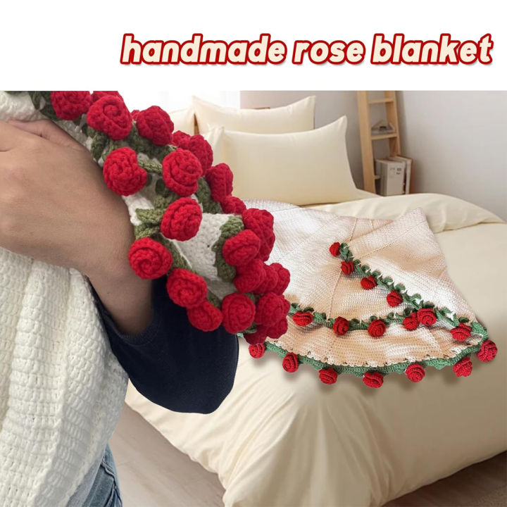 1pcs%20Rose%20Blanket%20Bouquet%20With%20%20Bag%20Crochet%20Handmade%20Blanket%20of%20Roses%20Birthday%20Valentine's%20Day%20%20for%20Girlfriend%20-%20Image%205