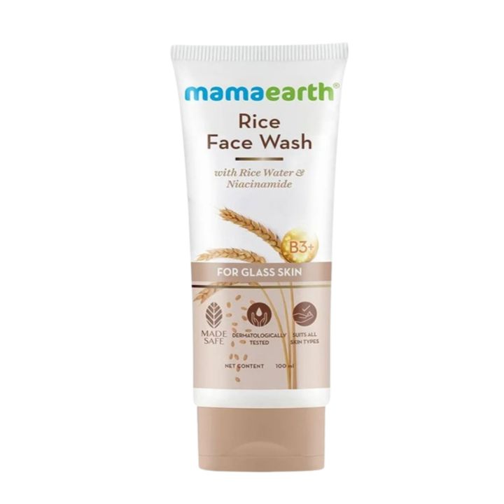 Mamaearth Rice Face Wash With Rice Water & Niacinamide For Glass Skin - 100 Ml