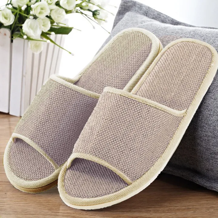 Linen%20Slippers%20Women%20And%20Men%20Household%20Indoor%20Floor%20Slippers%20Daily%20Home%20Simple%20Plain%20Mute%20Anti-Slip%20Comfortable%20Slippers%20-%20Image%207