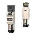 ZoeRax 2-Pack RJ45 Connectors Tool Free Cat 8, Cat8 Field Termination Plug Shielded RJ45 Modular Plugs for 2000MHz 2GHz 40G. 