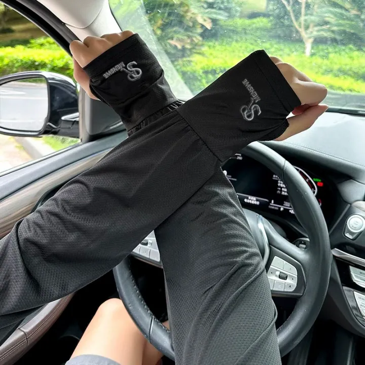 Summer%20Sun%20Protection%20Ice%20Sleeves%20Unisex%20Fashion%20Embroidered%20Outdoor%20Driving%20Riding%20Arm%20Sleeves%20With%20Thumb%20Hole%20-%20Image%206