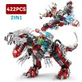 2IN1 Jurassic Mechanical Indominus Rex Dinosaur World Model Building Blocks City Fighter Dino Park Bricks Children Toy. 