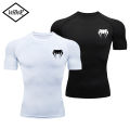 Compression T-Shirt Men Bodybuilding Sportswear Short Sleeve Quick Dry Workout Shirts Sport Tops Tee Gym Running T-shirt Men. 