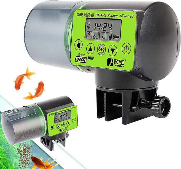 Automatic Fish Feeder Aquarium 200ml Feeding Dispenser Weekend Plastic Aquatic Dispensing Office Accessory