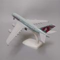 AIR QATAR Airways Airbus 380  Airplane Model Diecast Plane Model Aircraft w Wheels Landing Gears. 
