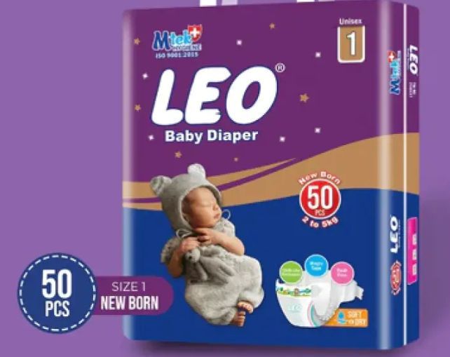 Leo Baby Diaper Size 01 (50 Pieces )