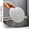 Trivet Mats Silicone Pot Holders Multi-Use Coasters Insulated Round Kitchen Mats Flexible Table Mat or Hot pots and pans Hot Dis. 