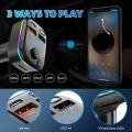 Car Bluetooth 5.0 FM Transmitter Wireless Adapter Mic Audio Receiver Auto MP3 Player 2.1A Dual USB Fast Charger Car Accessories. 