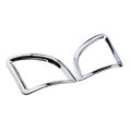 2PCs/Set ABS Chrome Car Rear Back Fog Light Lamp Frame Decoration Sticker Cover Trim for Peugeot 2008 2014-2019 Accessories. 