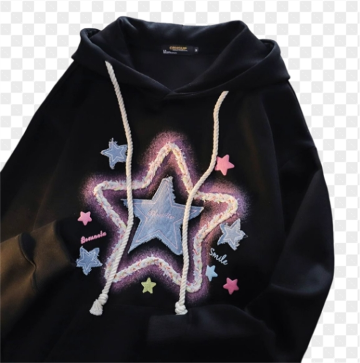 Spring%20And%20Autumn%20Star%20Print%20Milk%20Apricot%20Color%20Hooded%20Coat%20Street%20Harajuku%20Outerwear%20%EF%BB%BFVintage%20Star%20Print%20Drawstring%20Hoodies%20-%20Image%205