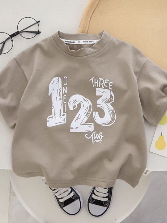Baby%20Boy%20Girl%20Short%20Sleeve%20Crewneck%20T-Shirt%20Solid%20Cotton%20Jersey%20Short%20Sleeve%20Tee%20for%20Summer%20Wear%20Newborn%20Unisex%20-%20Image%203