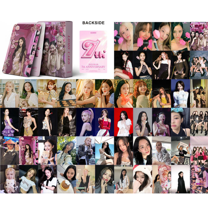 Black and Pink 55Pcs/Set Kpop Album Photocards JISOO JENNIE LISA ROSE Collectible LOMO Card Set Fans Collection Photocards Gift