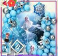 Happy Birthday Frozen Elsa Theme Set For Theme Based Birthday Decoration and Celebration. 