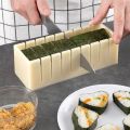 Sushi Maker Equipment Kit Plastic Kimbap Sushi Rolls Mold Round Square Heart-shaped Sushi Making Tools Cake Roll Mold. 