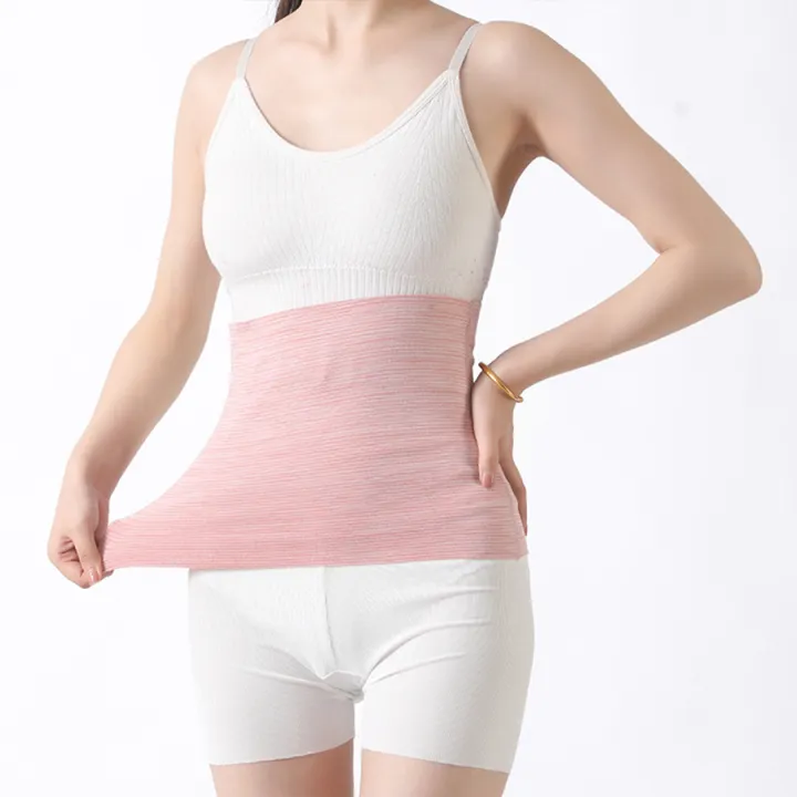 Women'S%20Solid%20Color%20Spring/Summer%20Thin%20Velvet%20Knitted%20Warm%20And%20Cold%20Resistant%20Stomach%20And%20Abdominal%20Belt%20-%20Image%202