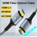 8K Fiber Optic HDMI Cable 8K60Hz 4K120 HDMI 2.1 Cable Dynamic HDR/eARC/HDCP 2.3 Compatible with TV /PS5/Blu-ray.