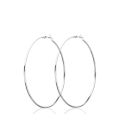 2pcs 30-100mm Small Big Circle Hoop Earrings for Women Men, Stainless Steel Ear Ring Fashion Jewelry Gift Nightclub DJ. 