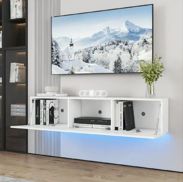 White%20Wall%20Mounted%20TV%20Console%20Rack%20%7C%203-Compartment%20Floating%20Cabinet%20with%20Drop-Down%20Door%20&%20Cable%20Management%20-%20Image%207