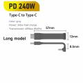 Short USB4 Cable 240W Fast Charging U-Shaped USB C Cable 40Gbps 8K Video for iPhone 16 15, iPad, SSD, Thunderbolt 4/3 Hub.