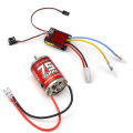 RC 540 Por Brushed Motor 12T-75T ESC 60A Speed Control Combo Set Hill Climb Drift Racing Waterproof for 1/10 RC Cralwer Car/Boat.