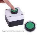Push Button Switch Box Weatherproof Green Push Button Switch One Button Control Box for Gate Opener. 