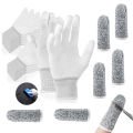 Car Vinyl Wrap Gloves Nylon Anti-Static Carbon Film Stickers Install Window Tint Work Gloves Car Wrapping Finger Protector.