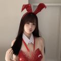 1PC Halloween Bunny Girl Patent Leather Rabbit Ears Headband, Black Bunny Ear Hair Hoop For Cosplay.