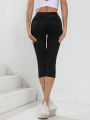 Women's Capri High Waist Leggings Tummy Control Fitness Yoga Pants. 