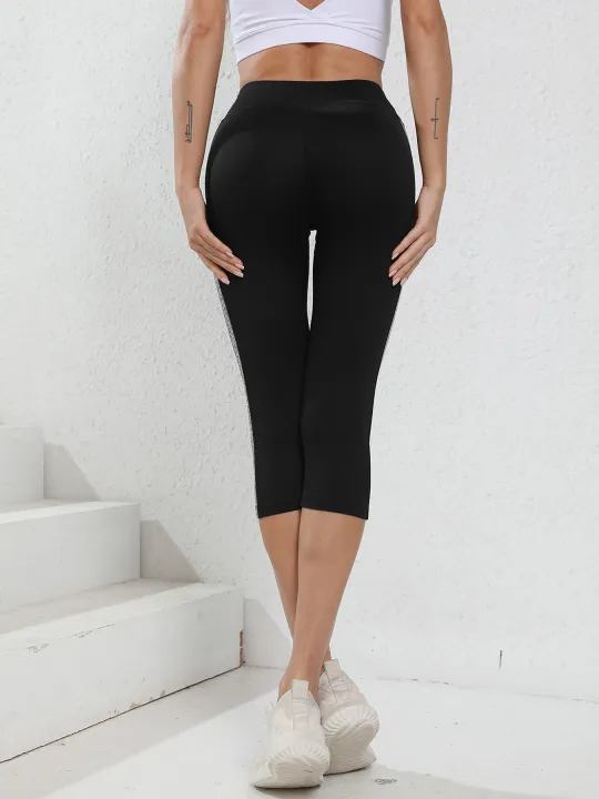 Women's%20Capri%20High%20Waist%20Leggings%20Tummy%20Control%20Fitness%20Yoga%20Pants%20-%20Image%203