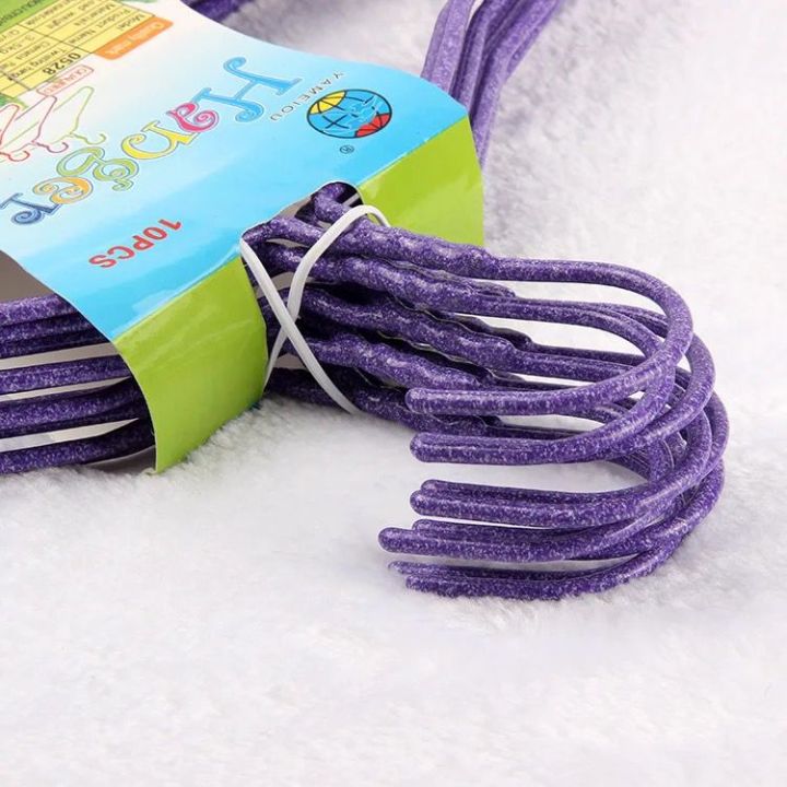 10%20Pieces%20Metal%20Plastic%20Wrap%20Hangers%20-%20Assorted%20Colors%20-%20Image%204